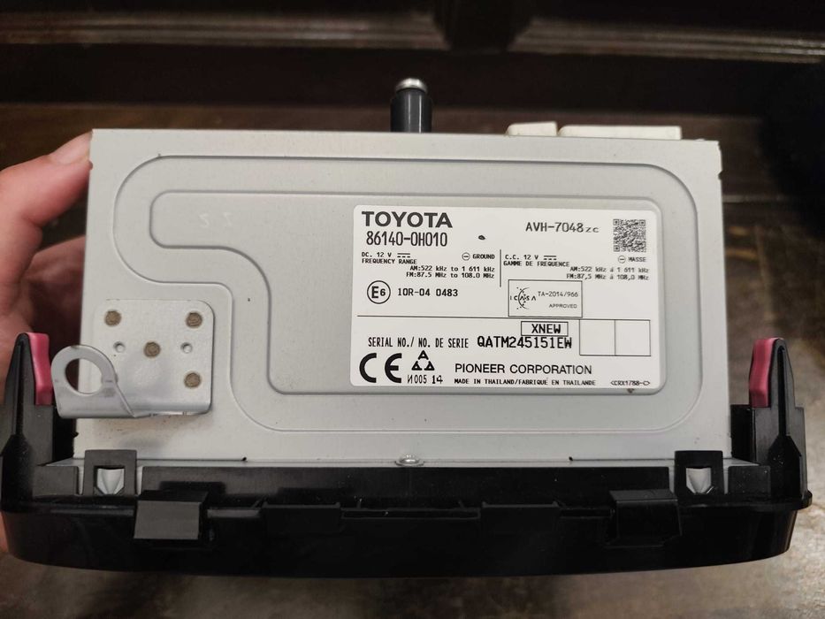 Rádio Bluetooth original para Toyota Aygo II, Citröen C1 II e Peugeot 108