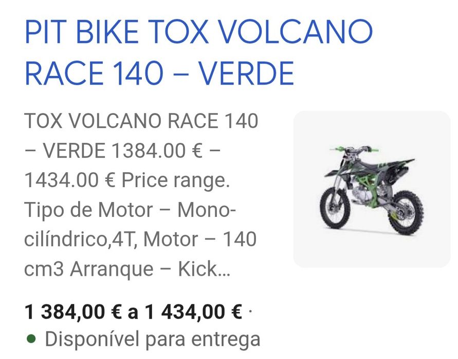 PITBIKE 4T- 140CC TOX race volcano