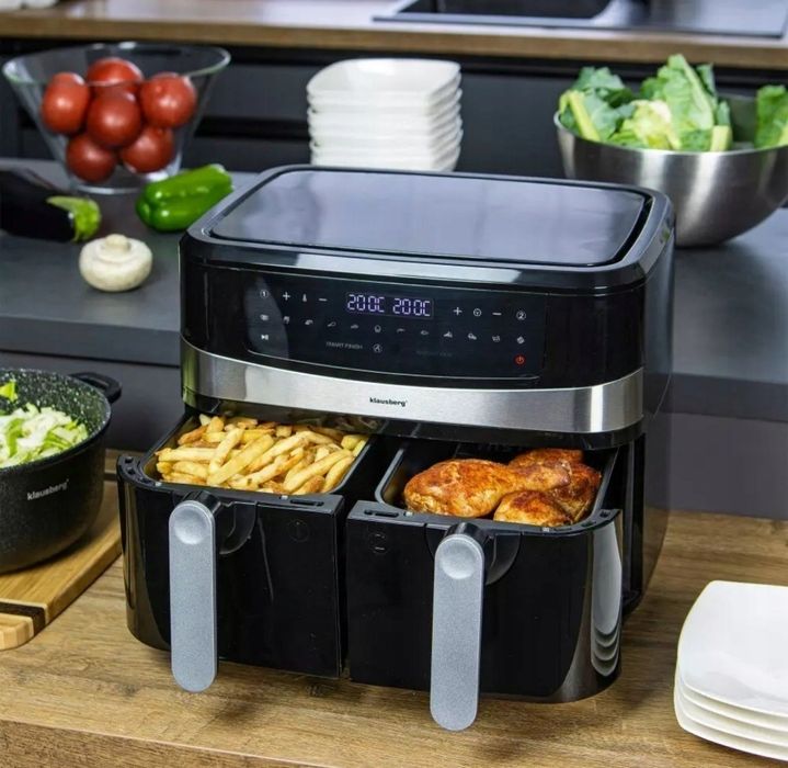 Beztłuszczowa Frytownica Klausberg AIR, 2600W, 9L, 2x4,5L