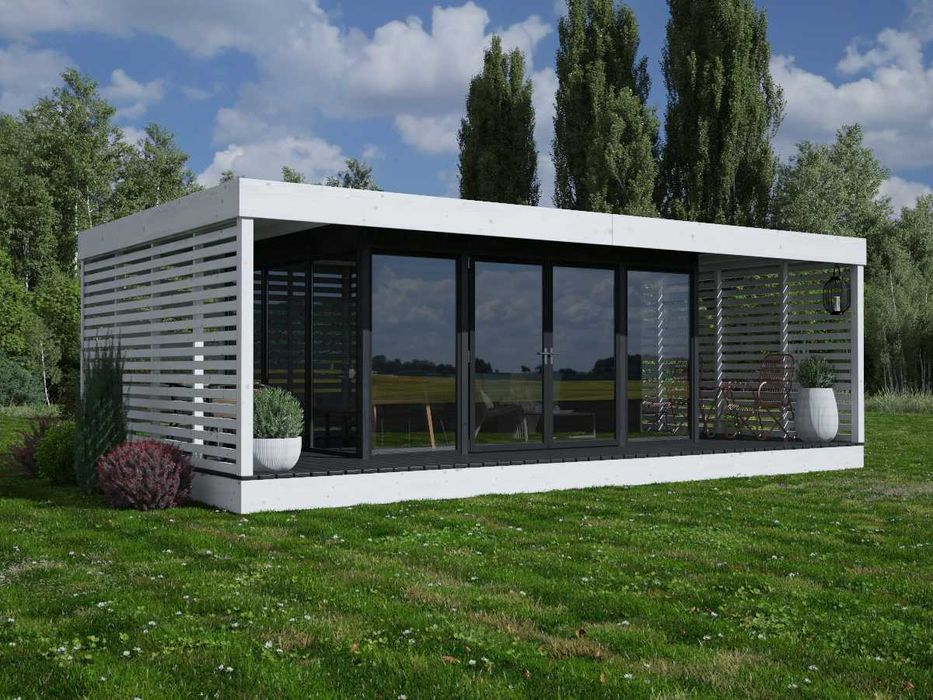 DOMEK 35m2 na ROD domek 4x4 taras 4x4 MDN10A biuro gabinet siłownia