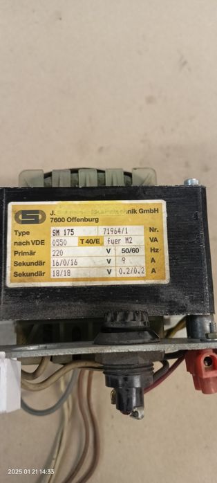 Transformator 2x16V/9A   240W