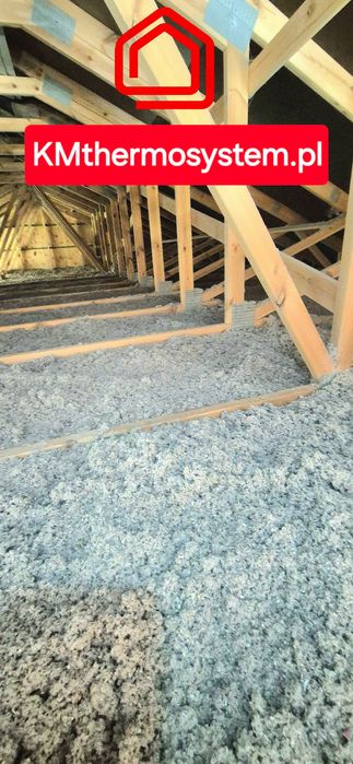 Ocieplenie Poddasza Wdmuchiwanie Docieplanie Celuloza Wełna izolacja