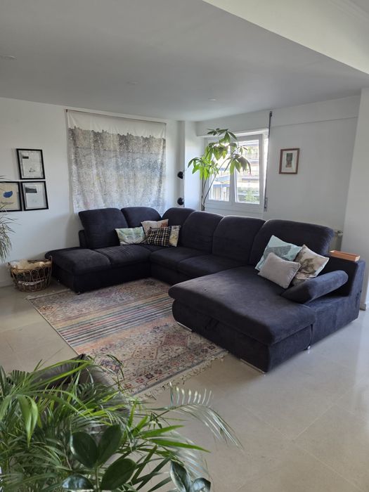 Sofá de canto com cama 5 lugares conforama BARI XXL