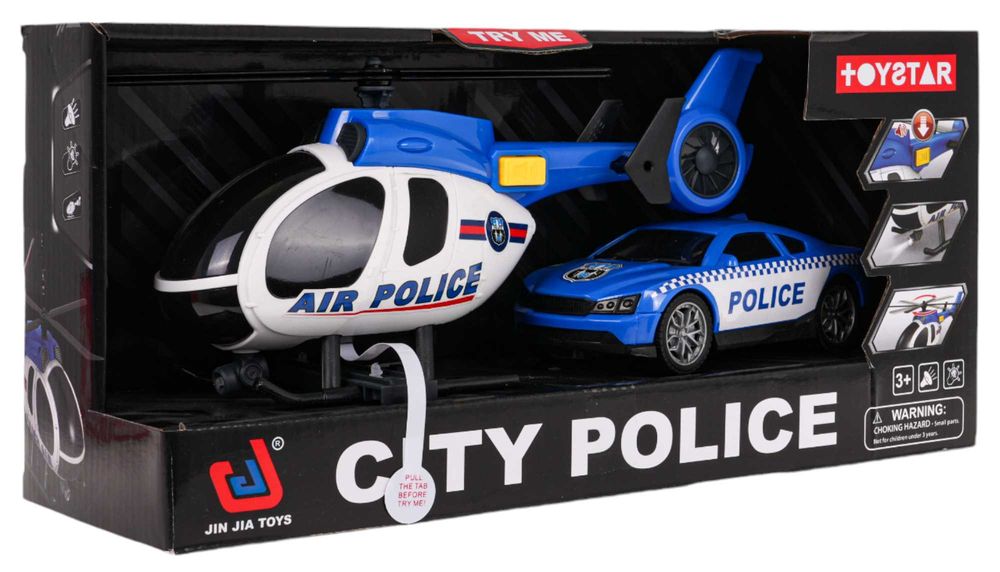 Zestaw Helikopter + Autko Policja ZAU.666-73P