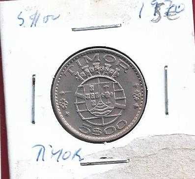 TIMOR   Ex-colonia     5    Escudos      1970 Nova
