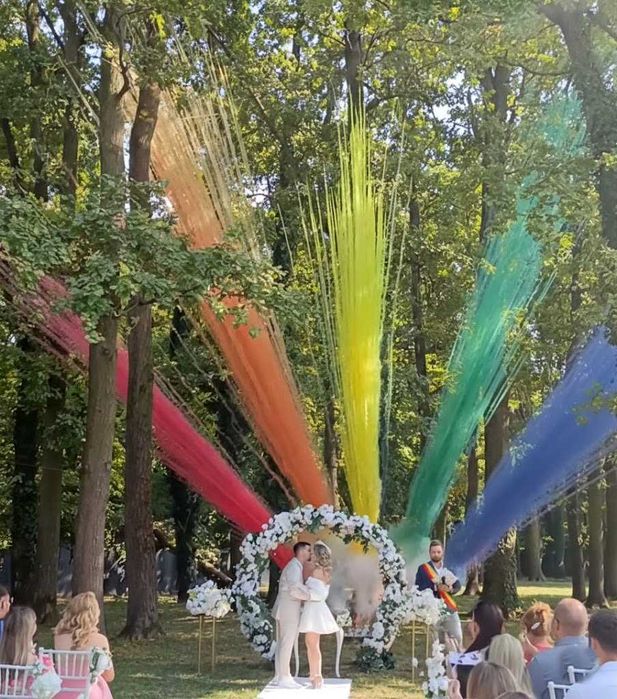 Денний феєрверк (Димовий спалах) для весілля та Гендер паті