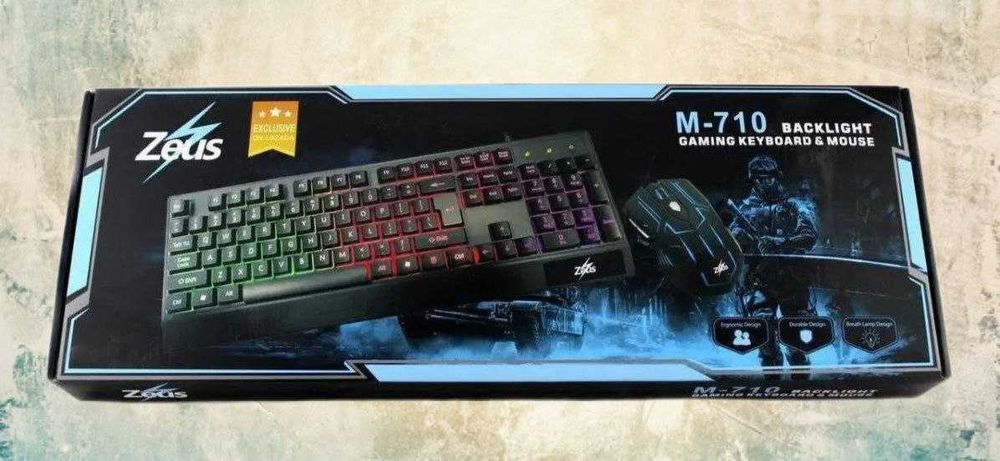 Ігровая клавиатура и мышь  с подсветкой