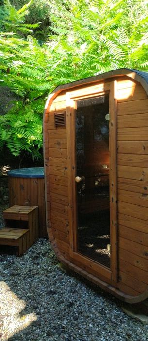 Całoroczny domek na wyłączność. Balia , sauna, beczka do schładzania