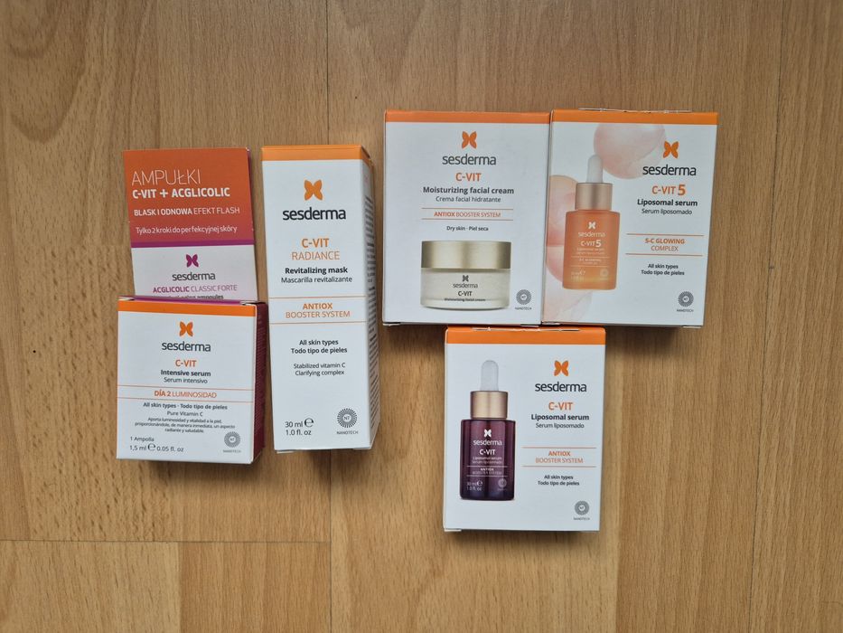 Sesderma maska c-vit serum krem ampułki flash
