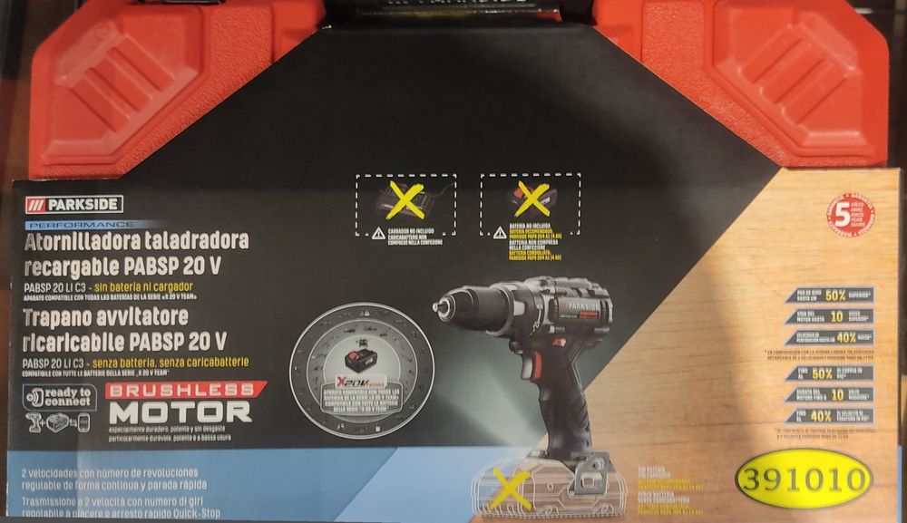 Aparafusadora Parkside 20v performance (nova + garantia)