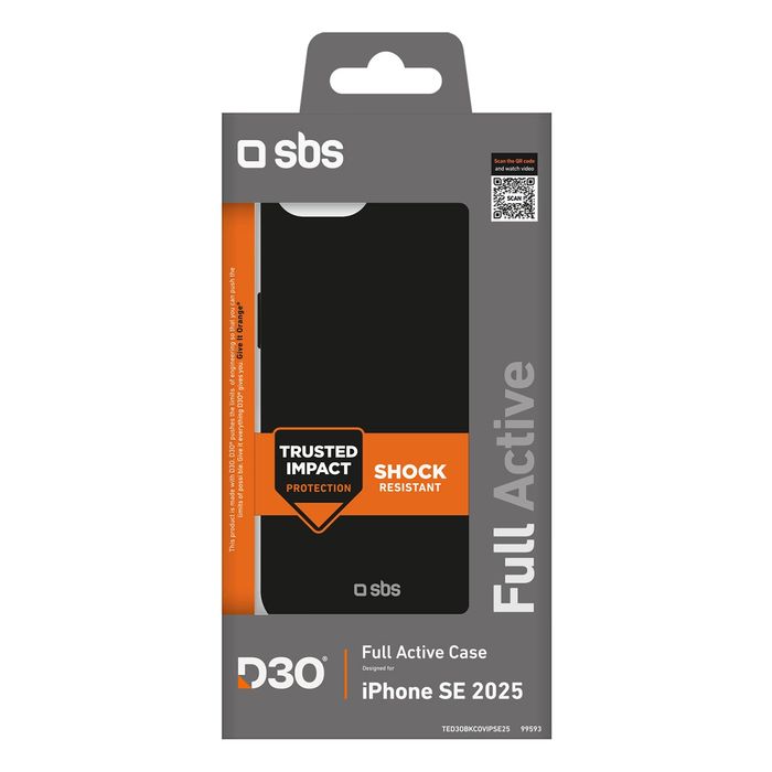 Etui SBS Full Active D3O do iPhone 16e/17e - czarne