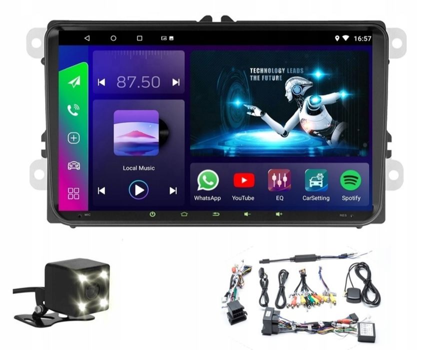 Radio 2 Din Android 6/128 VW Skoda Seat GPS Kamera