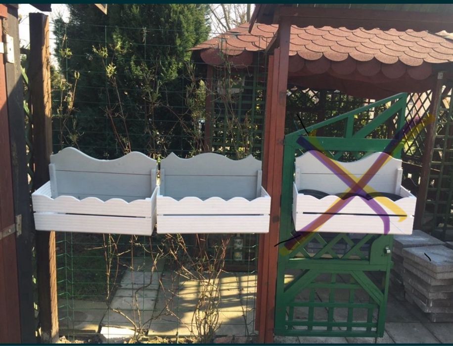 Ręcznie robione donice / osłonki na balkon i do ogrodu