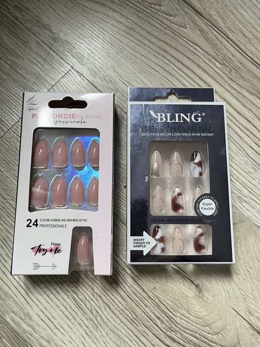 Zestaw sztucznycj paznokci tipsy Nowe