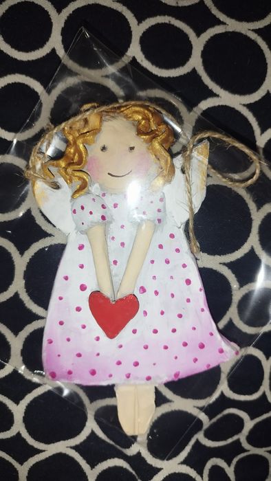 Aniołki ceramiczne ręcznie malowane