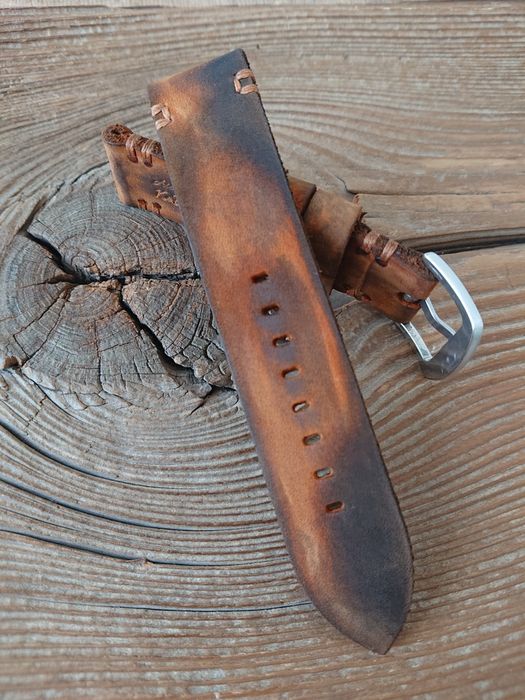 Pasek do zegarka 22 mm ręcznie robiony skóra naturalna handmade