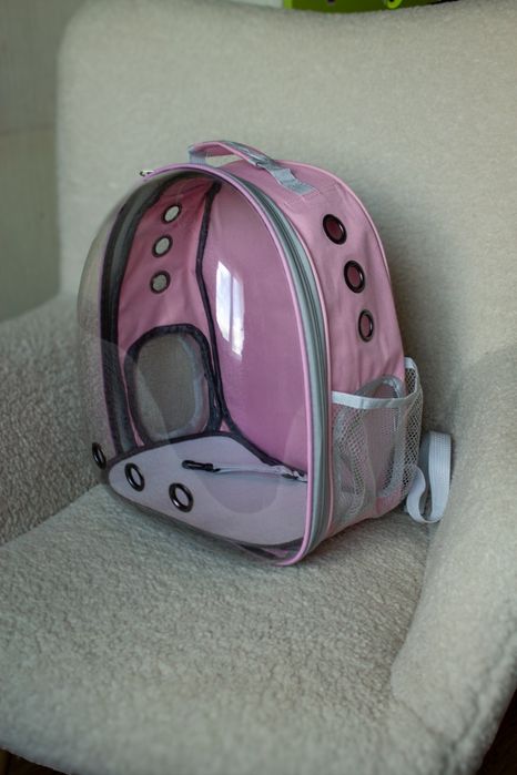 Рюкзак-переноска для котів невеликих собак прозорий панорамний тварин