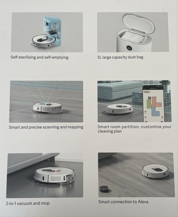 Robot Aspirador Roidmi Eve Plus com Base de Limpeza Automatica