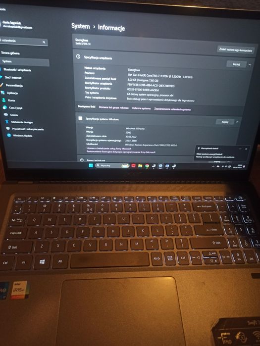 Laptop Acer Swift 3 i7