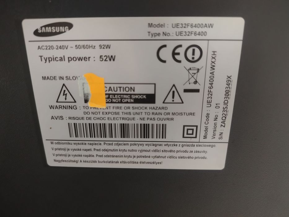 Telewizor Samsung  32" UE32F6400AW