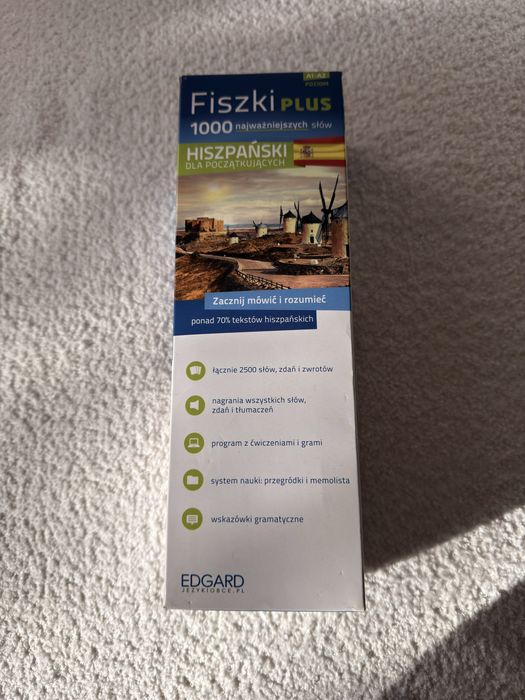 Hiszpański Fiszki 1000 najważniejszych słów ponad 2500 zdań. nowe