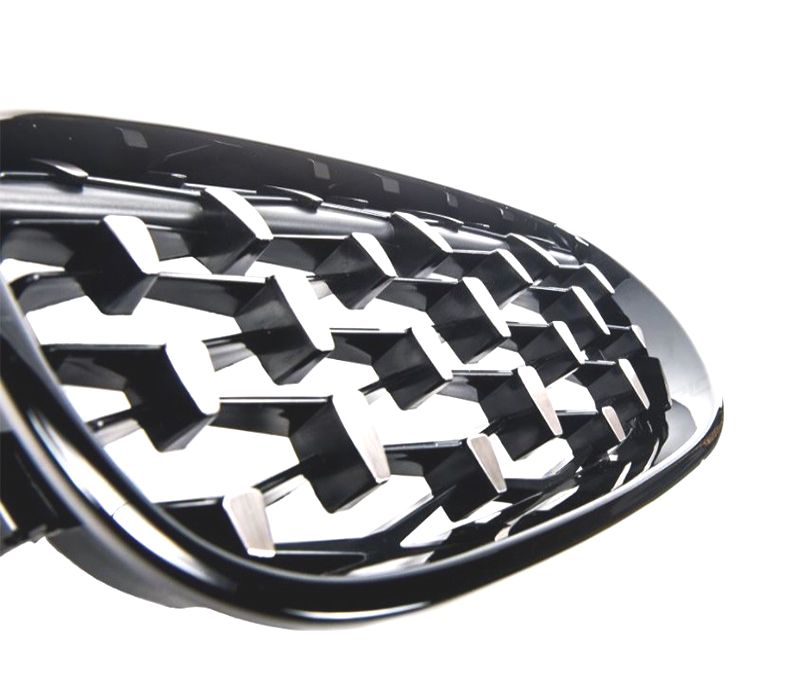 GRELHAS FRONTAIS BMW E60 E61 03-10 DIAMANTE PRETO BLACK DIAMOND