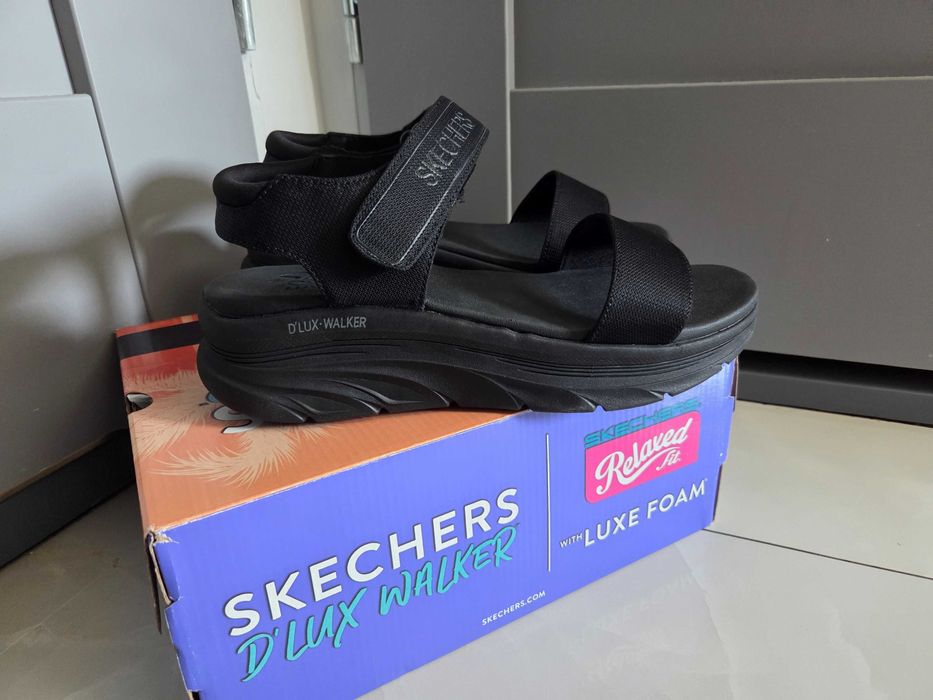 Sandały sportowe czarne skechers 40