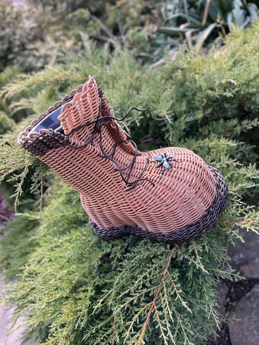 Мастер класс по плетению кашпо - башмака из ротанга