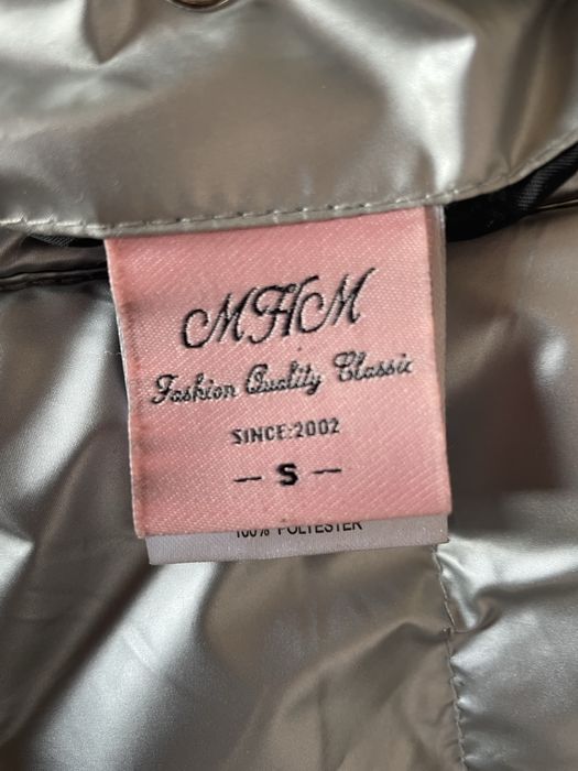 Dwustronna damska kurtka czarno-srebrna S MHM stan bardzo dobry