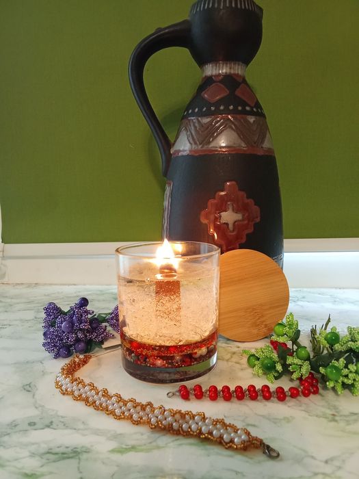 Гелева свічка ручної роботи