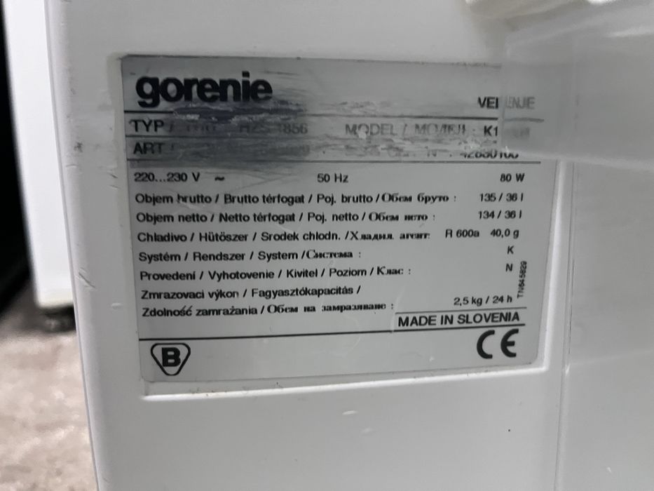 Lodówka Gorenje 110cm A+ |12msc |Dobry stan |Dowóz