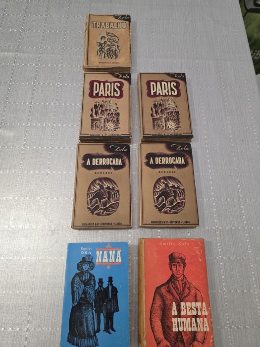 Lote 7 Livros Émile Zola (Obras Clássicas e Edições Antigas)