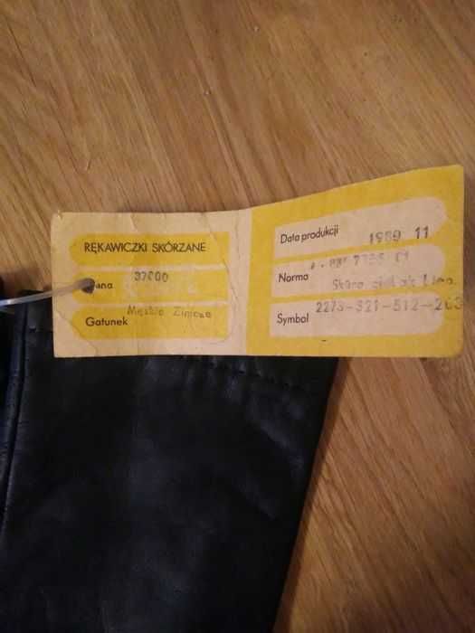 Rękawiczki męskie PRL, 89' rok