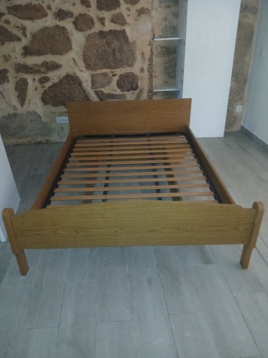 Cama melamina e estrado ripas casal