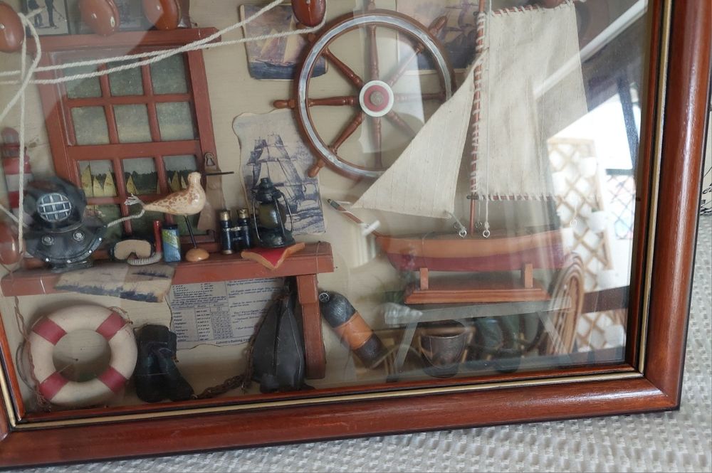 Quadro 3D tema do Mar