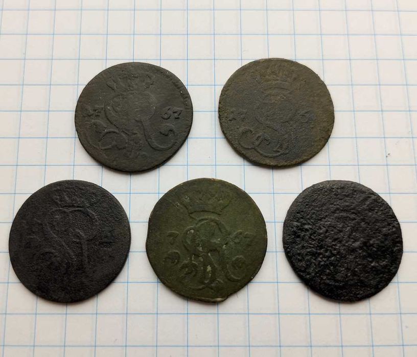 1 грош 1767, Польща, Станіслав Август Понятовский (5 шт.)