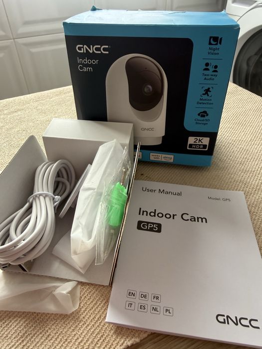 Câmara Vigilância GNCC Indoor Cam GP5 2K HDR — Nova