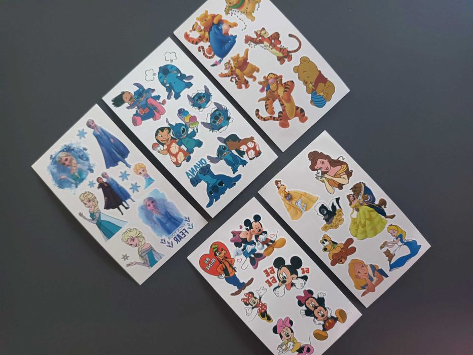 Bajki DISNEY tatuaże dziecięce 5 arkuszy!
