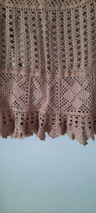 Saia de Crochet Feita à Mão