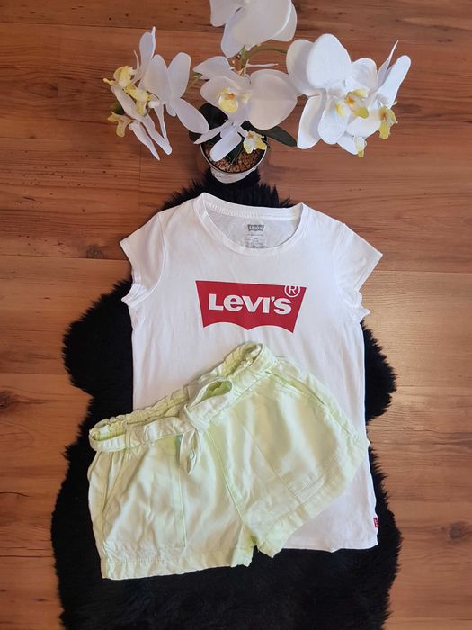 Cudny zestaw:) bluzeczka LEVI'S spodenki roz 146/152