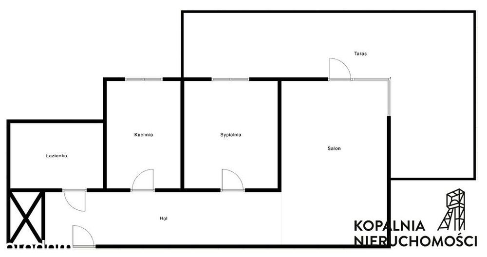 2 Pokoje | Taras 45 m2 | Garaż, Klimatyzacja