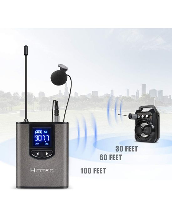 HOTEC UHF bezprzewodowy zestaw słuchawkowy mikrofon.
