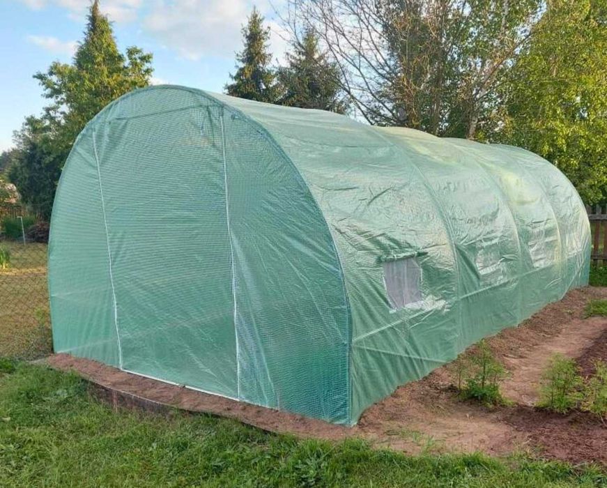Tunel Ogrodowy Foliowy Szklarnia (18m²) 6x3x2 m 25mm [FOLIA + STELAŻ]