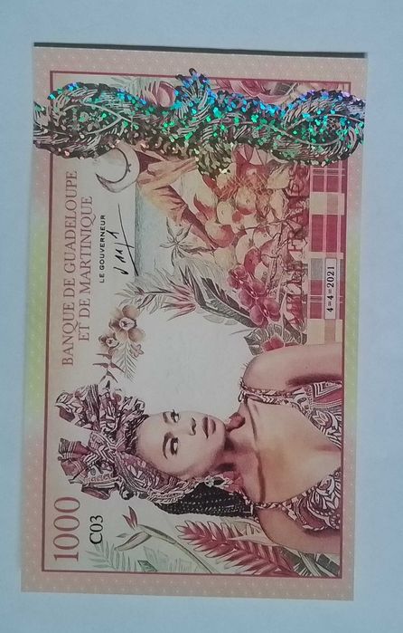 Гваделупа и Мартиника 1000 Francs Polymer