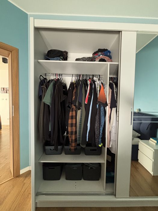 Biała duża szafa 204x215x60