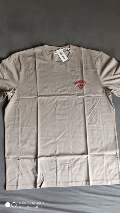 Wrangler jasnobrązowy kawa z mlekiem t-shirt rozm L