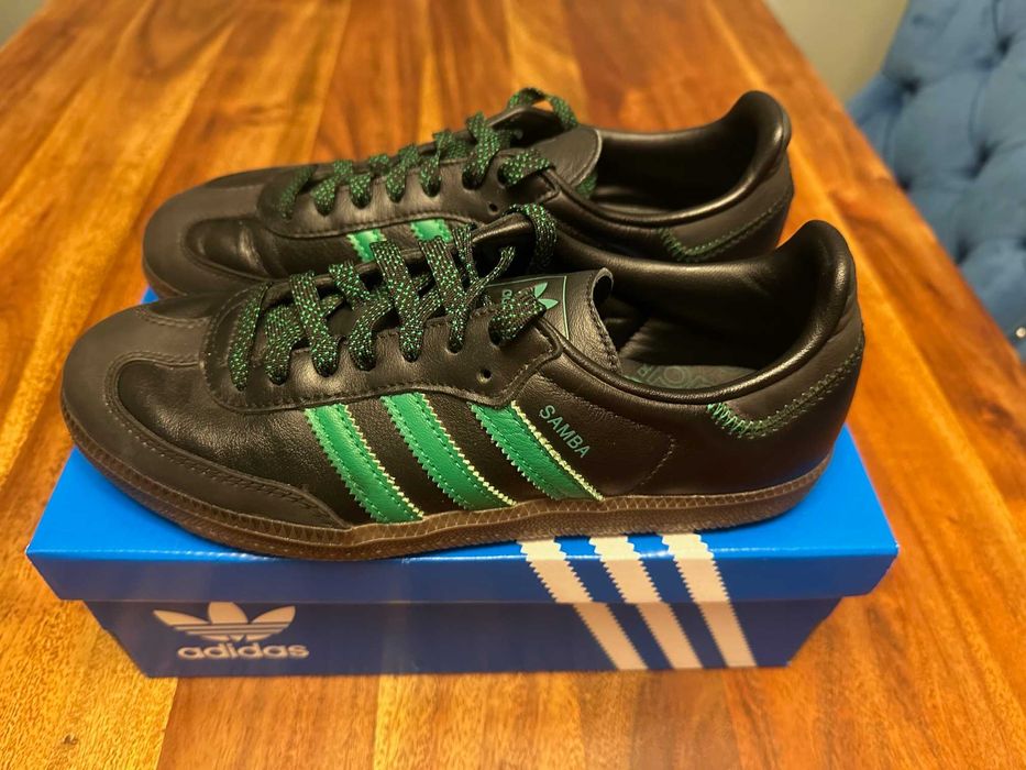 Adidas samba rozm. 39 1/3 czarne, skóra naturalna