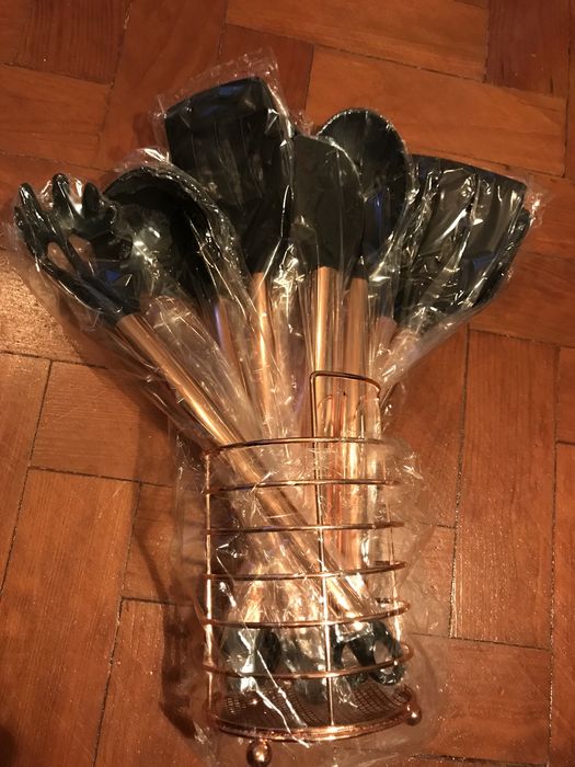 Conjunto de utensilios de cozinha em silicone