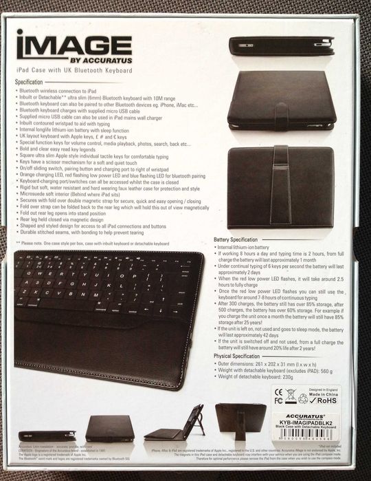 Etui z Klawiaturą Bluetooth iMAGE Accuratus do iPad 2/3/4