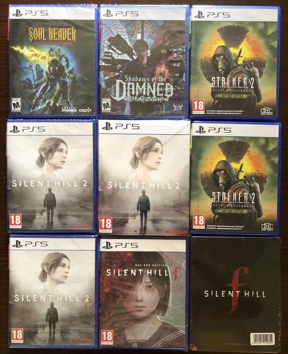 Sony PlayStation 5: Resident Evil, Mafia Silent Hill, UFC Tekken Stalker 2, Cyberpunk 2077 Ultimate Edition, Baldurs Gate 3, Doom Elden Ring, Hitman